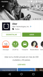 Uber para instalar