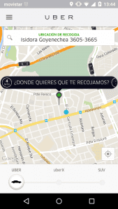 Uber smartphone
