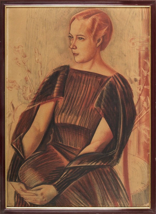© Boris Grigoriev, Retrato, 1936, 96,5 x 69 cm , Colección Museo de Arte Contemporáneo (MAC), Universidad de Chile