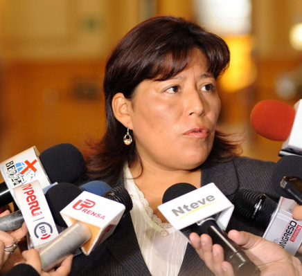 Vicepresidenta del Congreso peruano, Natalie Condori.
