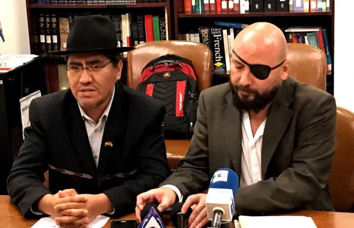 El Defensor del Pueblo, David Tezanos Pinto en la CIDH donde oficializó la denuncia en contra de Chile.