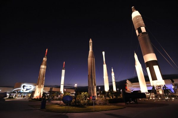Rocket Garden at night