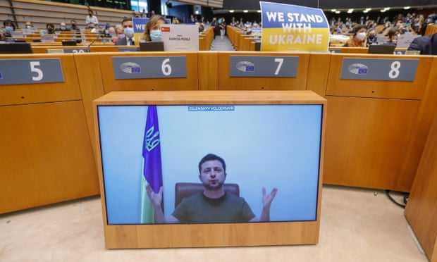 Zelenskiy ante Parlamento Europeo