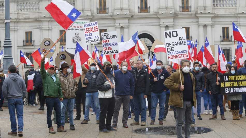 Manifestantes pro armas
