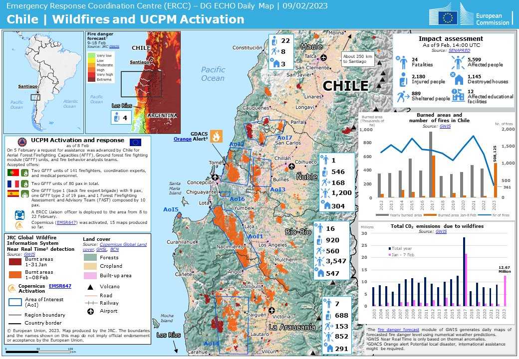 MAPAUE INCENDIOS EN CHILE9FEBRERO203