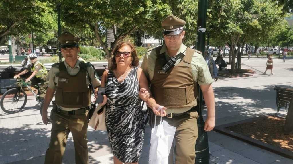 Mujer detenida por agredir a Vallejo en rancagua 12-12-2023