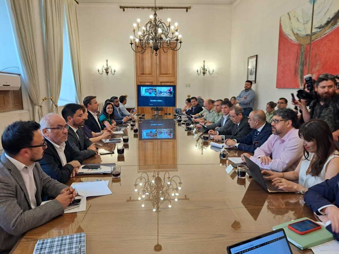 Reunión Subsec Monsalve con AChM y policías por crisis de seguridad 06-12-2023