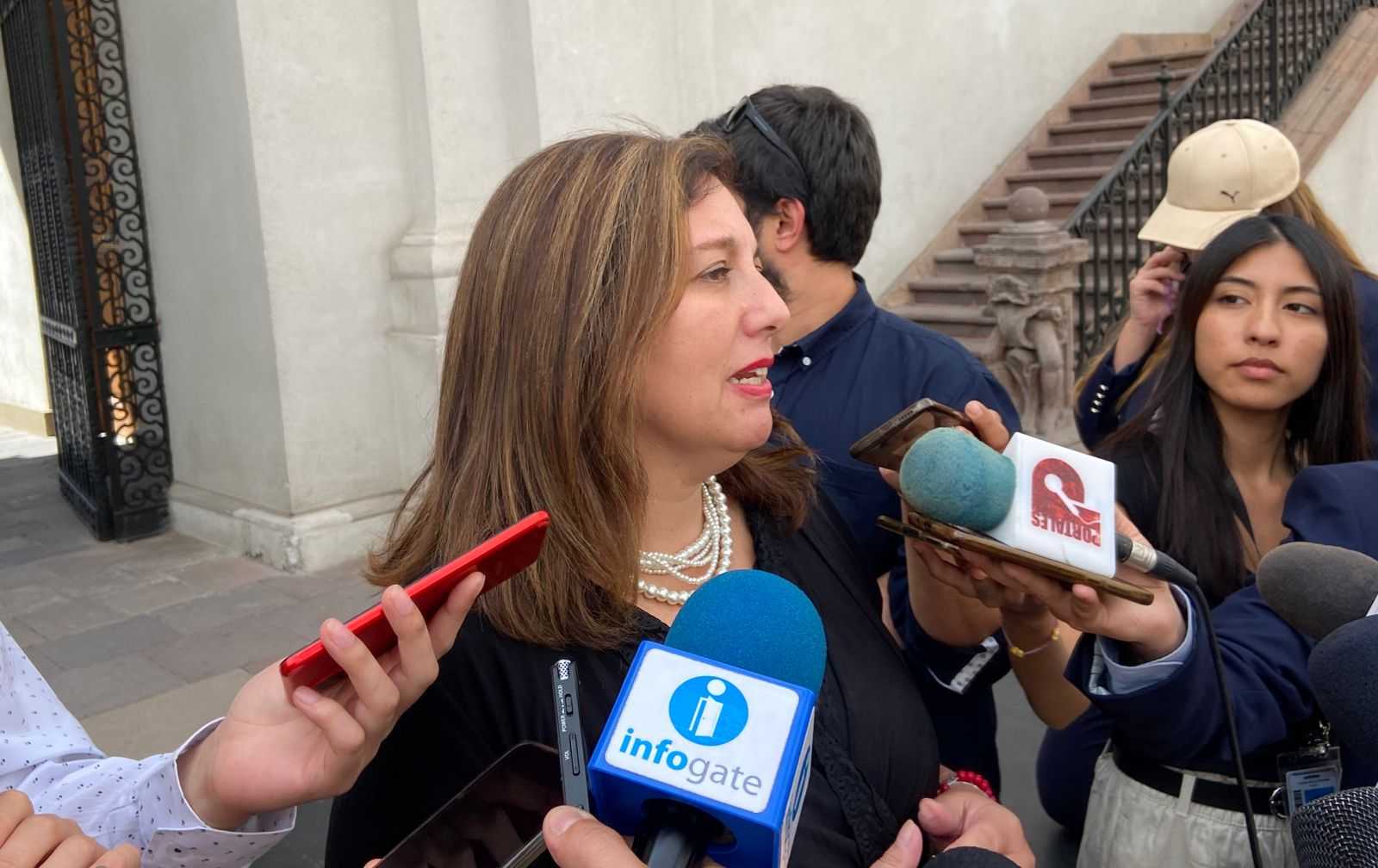 Paulina Vodanovic, presidenta del PS - La Moneda 08-03-2024