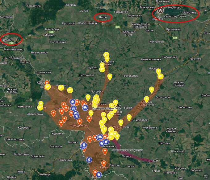Mapa ofenisva ucraniana Kursk 08-08-2024