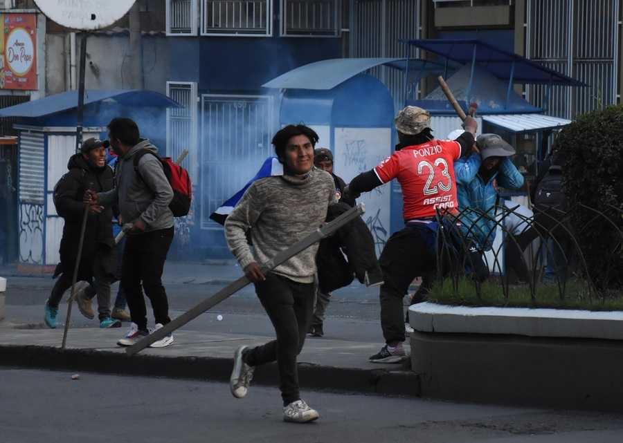 Incidentes en La Paz Bolivia. Foto via ABI