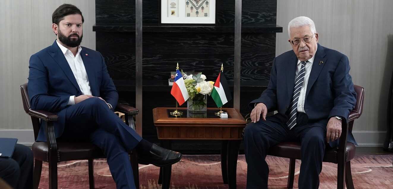 Reunión Gabriel Boric - Mahmoud Abbas 23-09-2024