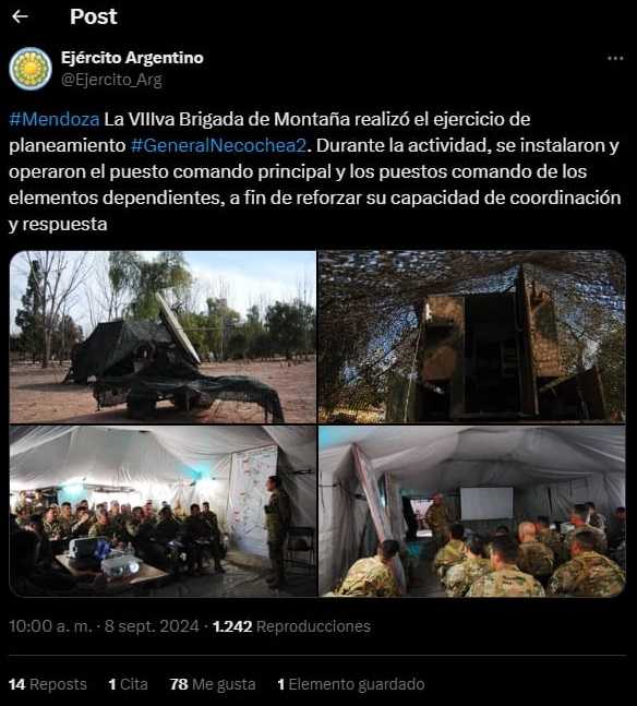 Tuit Ejercito argentino borrado