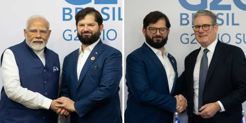 Reunión Pdte Boric con PM India y UK