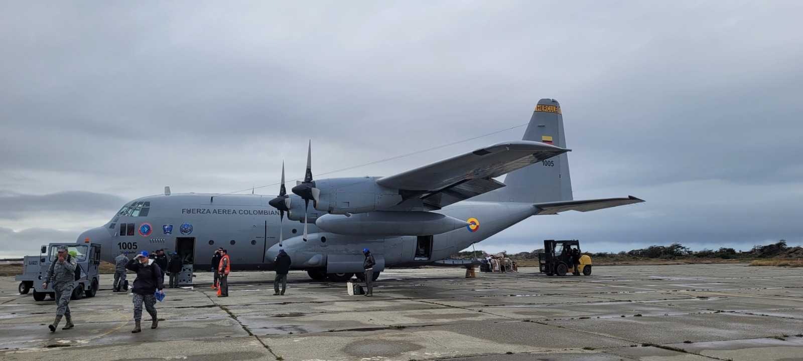 C-130 Fuerza Aérea de Colombia rumbo antártica