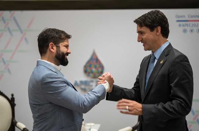 Gabriel Boric Justin Trudeau