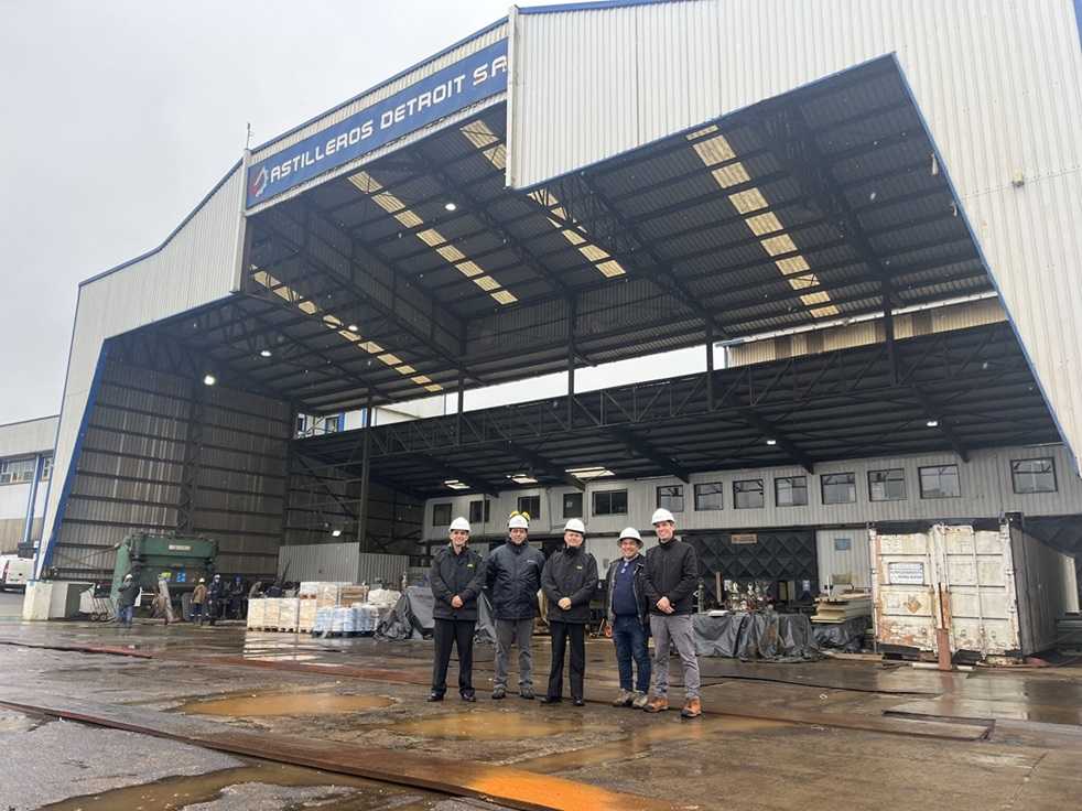 Reunión Diprida Armasur-Sofofa-Sercotec Visita Astillero Detroit 02-04-2025