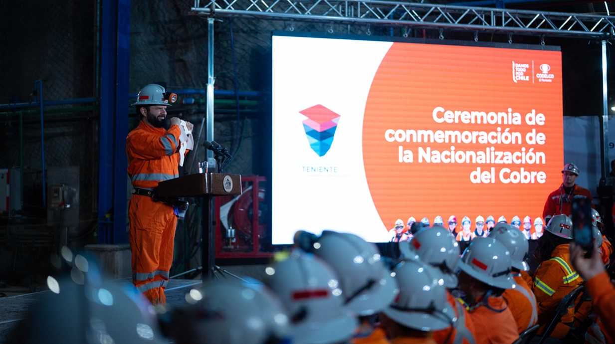 Pdte. Gabriel Boric conmemoración nacionalización cobre El Teniente 11-07-2025