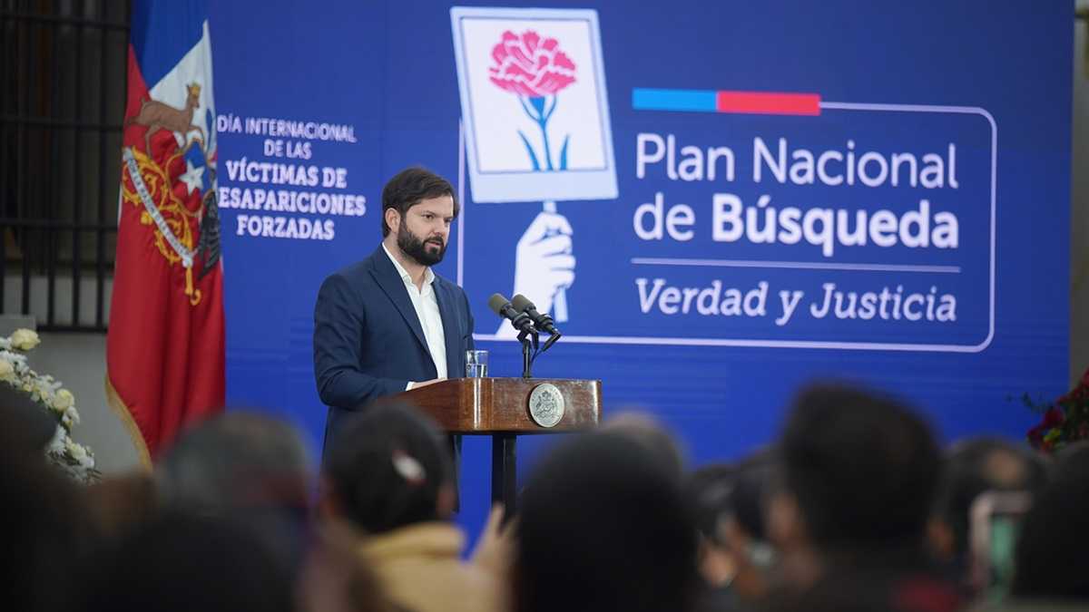 Pdte. Gabriel Boric DDHH la Moneda 29-08-2025