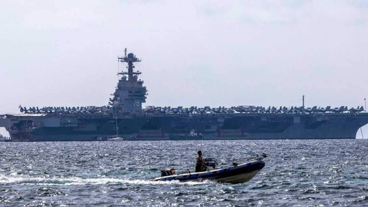 Portaaviones Gerald Ford, US Navy (Foto vía EFE)