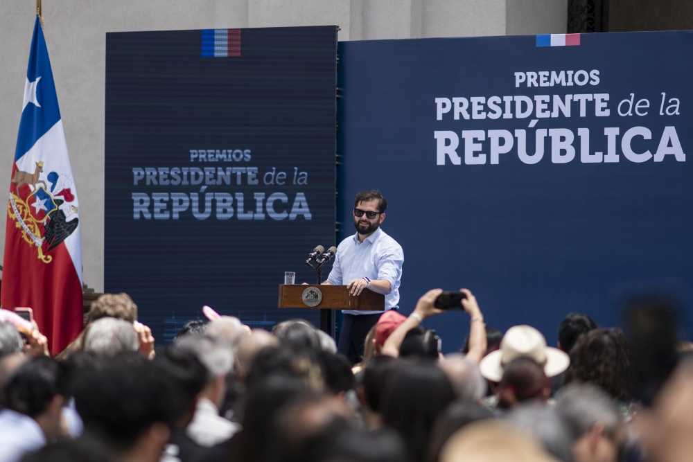 Pdte. Gabriel Boric entrega premios Pdte de la Rep Artes La Moneda 18-12-2025
