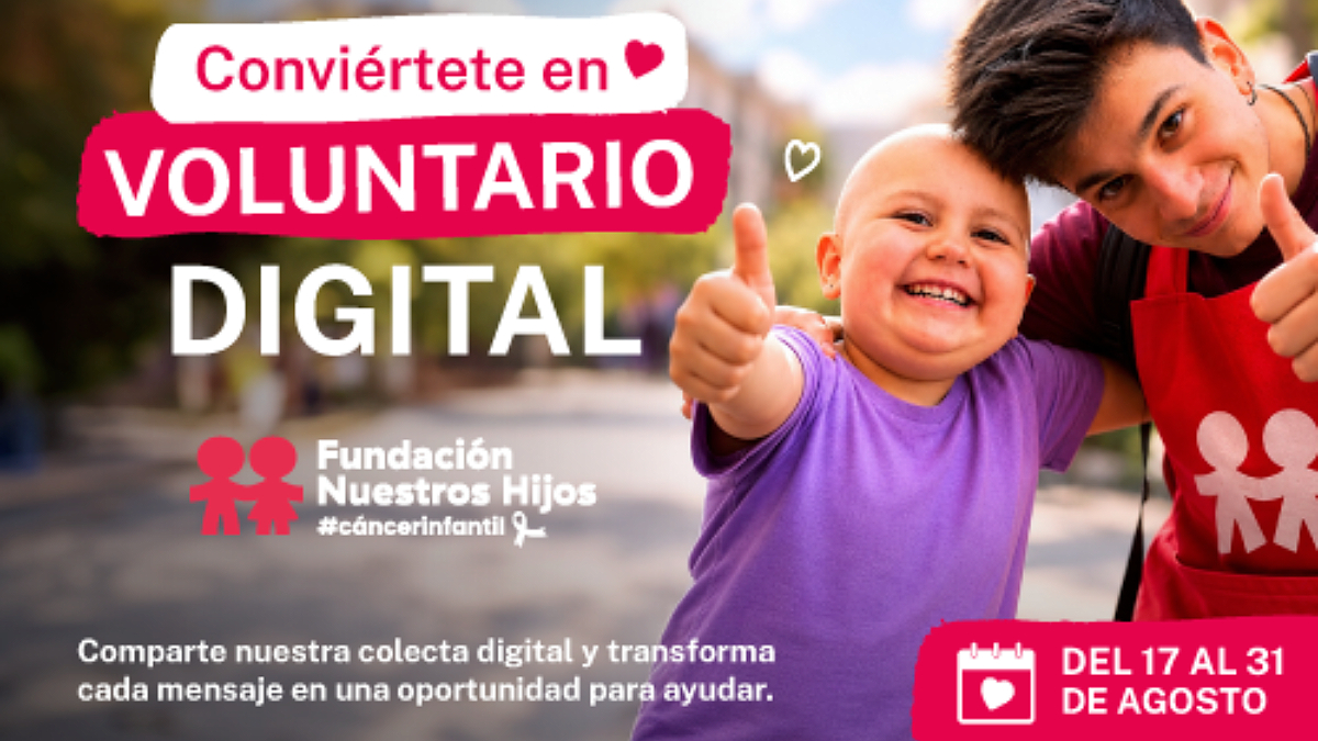 Fundación Nuestros Hijos busca reunir a 1.000 voluntarios digitales para apoyar a niños con cáncer en todo Chile