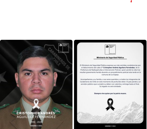Pdte Kast asistirá a funerales del carabinero asesinado en Lo Espejo y se decreta duelo nacional