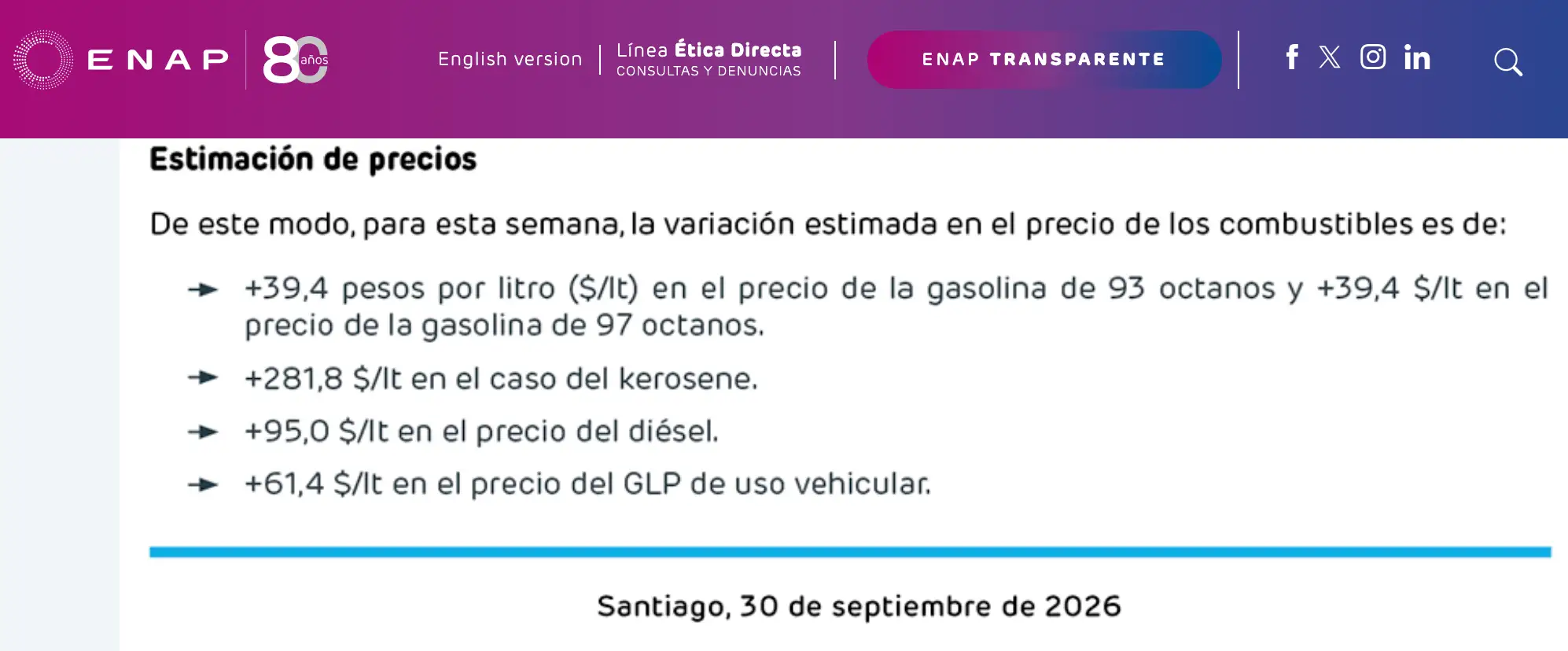 ENAPO 30 SEPT ALZA