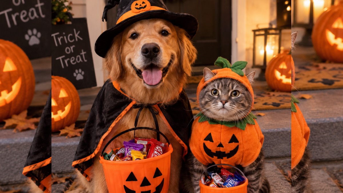 Dulces de Halloween pueden ser peligrosos para perros y gatos
