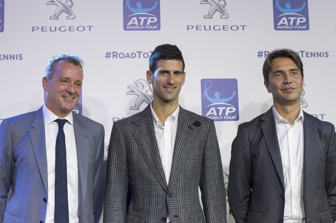 Peugeot firmó alianza con ATP World Tour y se transformó en el auto oficial de los torneos en 2016