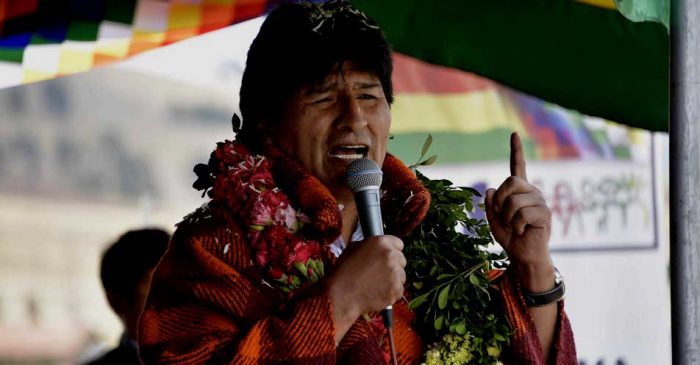 En la localidad de Tiraque, Cochabamba, el Presidente Evo Morales volvió a lanzar duras acusaciones contra Chile.