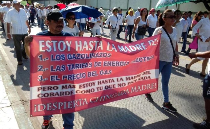 Marcha contra el "Gasolinazo" en Chiapas (El Universal MX).