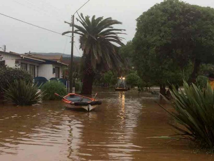 Zapallar inundado. Foto Municipalidad de Zapallar