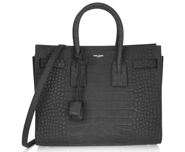 Saint-Laurent-Sac-de-Jour-Crocodile-Embossed-Small-Tote