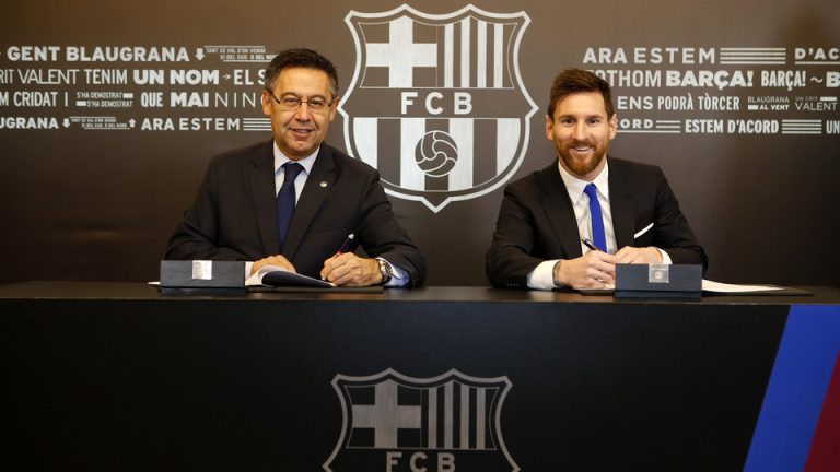 Messi renueva con el Barça hasta el 2021 con una cláusula de salida de 700 millones de euros