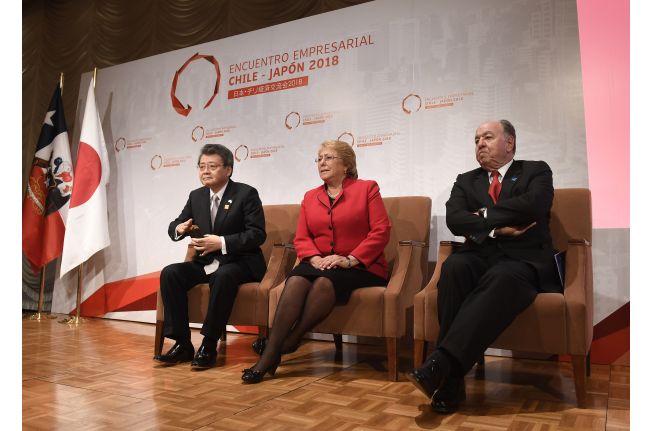 Bachelet en encuentro empresarial Chile-Japón: “Nos hemos posicionado como un destino atractivo, tanto para el intercambio de bienes y servicios como para la inversión extranjera”