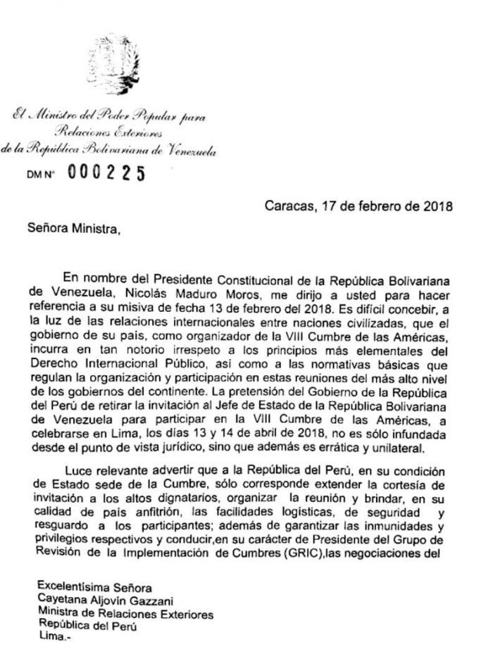 cartavenezuelaalima18febrero