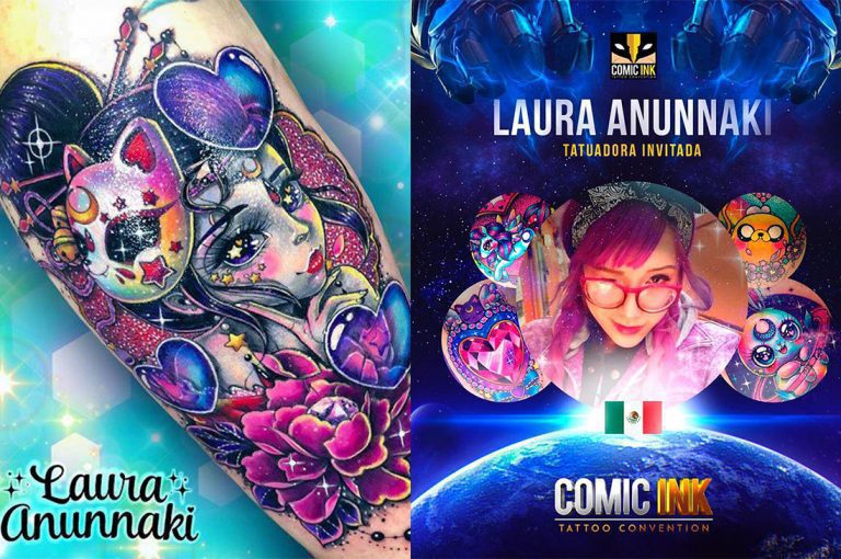 Tatuadora mexicana más famosa del mundo trae el estilo glitter a Chile