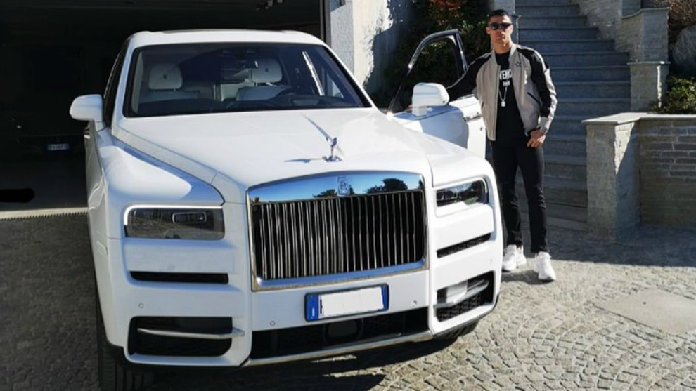 Cristiano Ronaldo Rolls Royce Cullinan Blanco