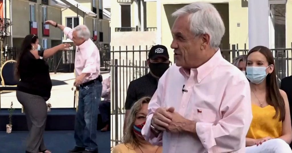 Piñera en acto público en Los Andes sin mascarilla: Ni el ...