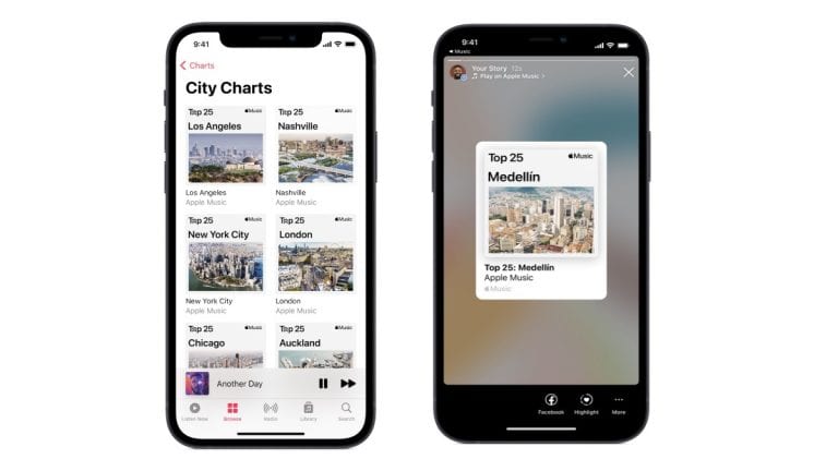 Apple Music presenta City Charts y otras nuevas funciones